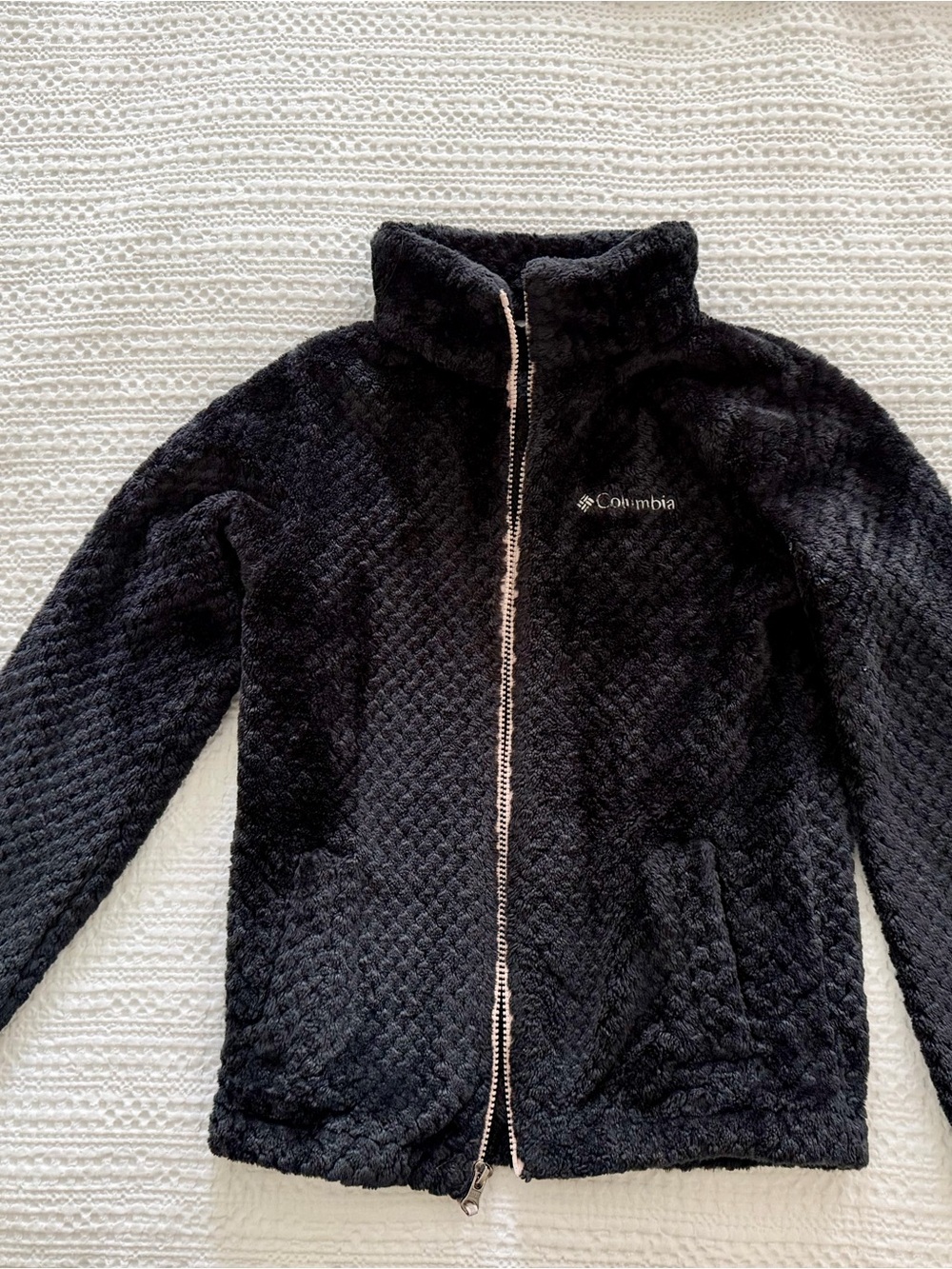 Columbia Kids Black Plush Zip-Up Jacket